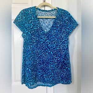 Lilly Pulitzer Etta V-Neck in Oyster Bay My Favorite Spot